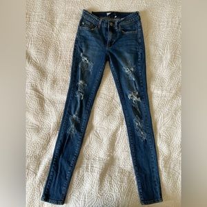 Kancan Distressed Skinny Jeans